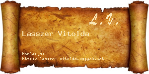 Lasszer Vitolda névjegykártya
